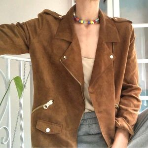 Faux suede jacket